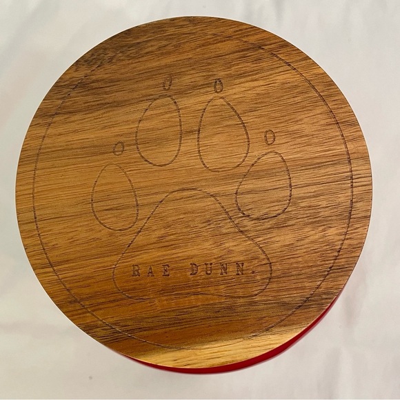 Rae Dunn Artisan Collection Holiday “Deck The Paws” Pet Canister Dog Treat Jar. - Picture 4 of 10